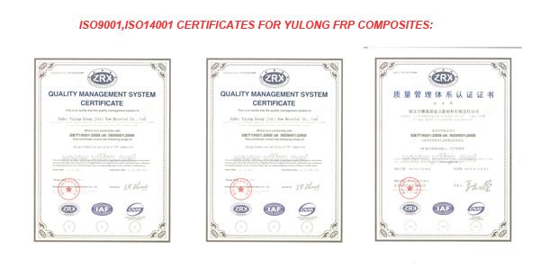 Алкали ISO9001/ISO14001 луча пултрузии FRP GRP стекла волокна анти- - кисловочное анти- - 3